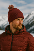 Gorro com Pompom e patch Adulto